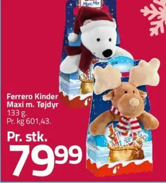 Fleggaard Ferrero Kinder Maxi m. Tøjdyr tilbud
