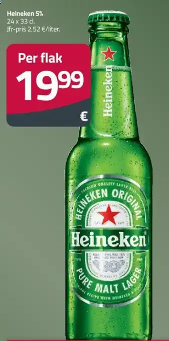 Fleggaard Heineken 5% tilbud