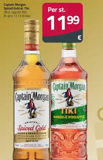 Fleggaard Captain Morgan Spiced Gold el. Tiki tilbud