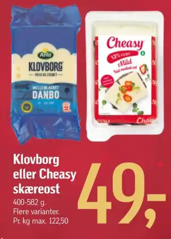 Føtex Klovborg skæreost danbo mellemlagret tilbud