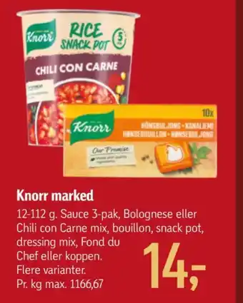 Føtex Knorr sauce pulver tilbud