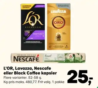 Kvickly Espresso lungo profondo kaffekapsler tilbud