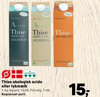 Kvickly Thise tykmælk 3,5% tilbud