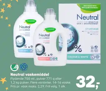 SuperBrugsen Neutral vaskemiddel-flydende tilbud