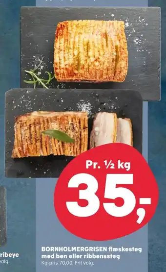 SuperBrugsen Bornholmergrisen ribbensteg tilbud
