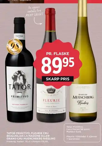 MENY Ukendt italiensk rødvin tilbud