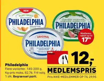 SuperBrugsen Philadelphia flødeost tilbud