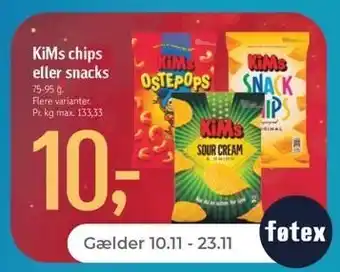 Netto Kims chips eller snacks tilbud