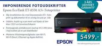 CBC Epson ecotank et-8550 a3+ fotoprinter tilbud