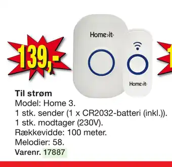 Harald Nyborg Trådløs dørklokke tilbud