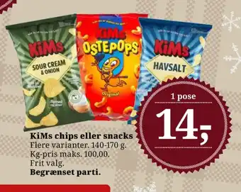 Dagli'Brugsen Kims chips tilbud