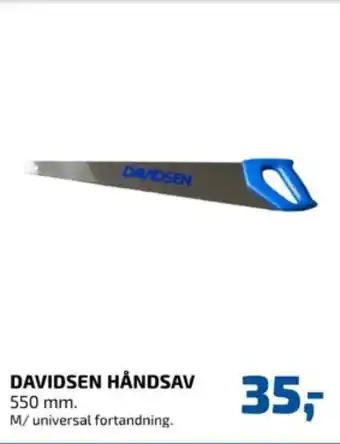 Davidsen Davidsen håndsav tilbud