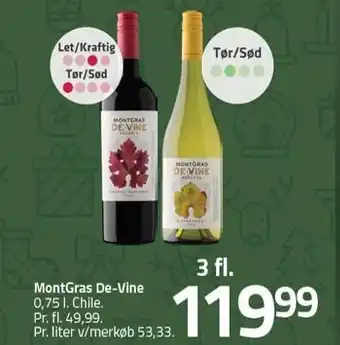 Fleggaard Montgras de-vine - 3 fl tilbud