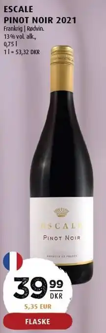 Scandinavian Park Escale pinot noir 2021 tilbud