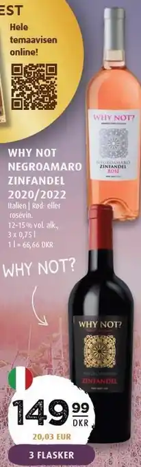 Scandinavian Park Why not negroamaro zinfandel 2020/2022 tilbud