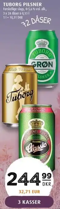 Scandinavian Park Tuborg pilsner tilbud