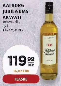 Scandinavian Park Aalborg jubilæums akvavit tilbud