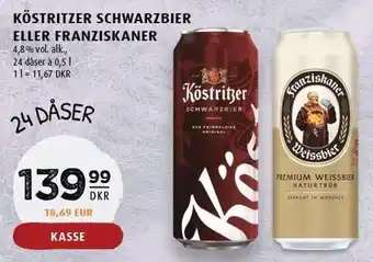 Köstritzer schwarzbier eller franziskaner