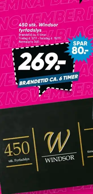Bilka Windsor fyrfadslys tilbud