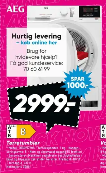 Bilka Aeg tørretumbler tilbud