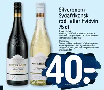 REMA 1000 Silverboom Sydafrikansk rød- eller hvidvin 75 cl tilbud