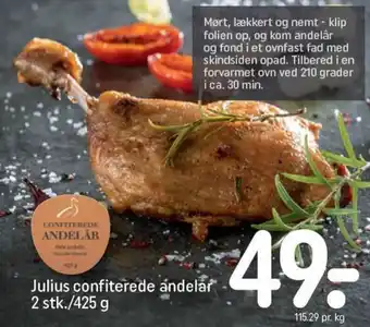 REMA 1000 Julius confiterede andelår 2 stk./425 g tilbud