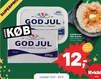 Netto Lurpak smor eller smorbar tilbud