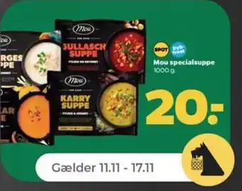 Netto Mou specialsuppe 1000 g. tilbud