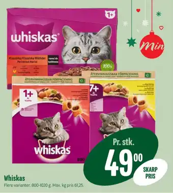 Min Købmand Whiskas kattefoder tilbud