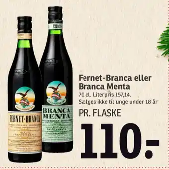 SPAR Fernet branca bitter tilbud