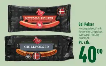 Min Købmand Gøl hotdogpølser tilbud