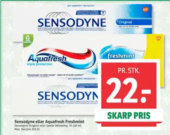 SPAR Sensodyne tandpasta tilbud