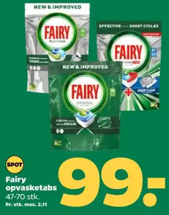 Netto Fairy maskinopvask-tabs tilbud