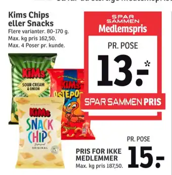 SPAR Kims chips tilbud