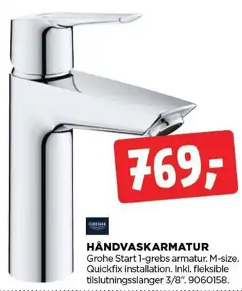 jem & fix GROHE HÅNDVASKARMATUR tilbud