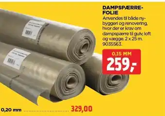 DAMPSPÆRRE- FOLIE