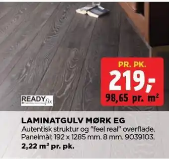 jem & fix LAMINATGULV MØRK EG tilbud