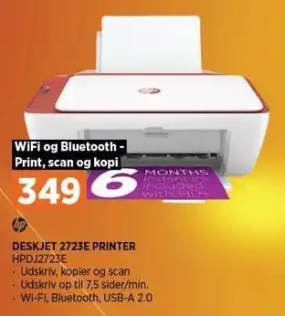 Power Hp desjket 2723e printer tilbud
