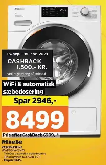 Power Miele vaskemaskine tilbud