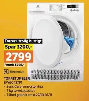Power Electrolux tørretumbler tilbud
