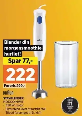 Power Braun stavblender tilbud