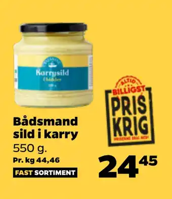 Netto Bådsmand sild i karry tilbud