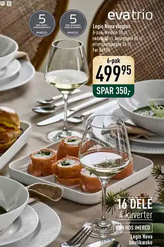 Imerco Legio nova vinglas tilbud