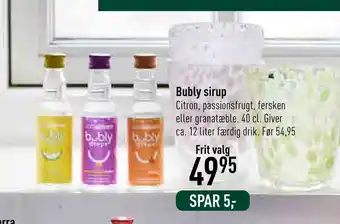 Imerco Bubly sirup tilbud