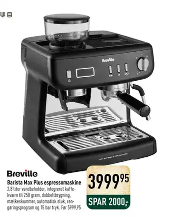 Imerco Barista max plus espressomaskine tilbud