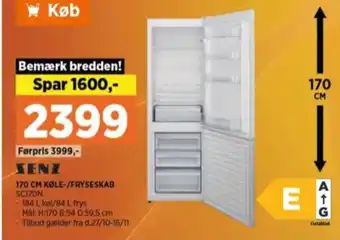 Power Senz køle/fryseskab tilbud