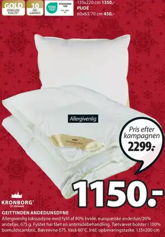 JYSK Kronborg dyne tilbud