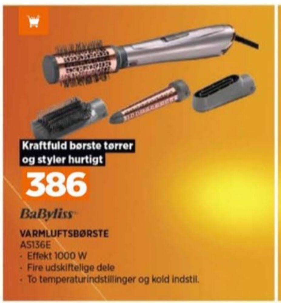 Babyliss varmluftbørste tilbud hos Power