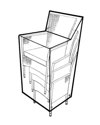 Harald Nyborg Stoleovertræk 117 x 63 x 66 cm - sort tilbud