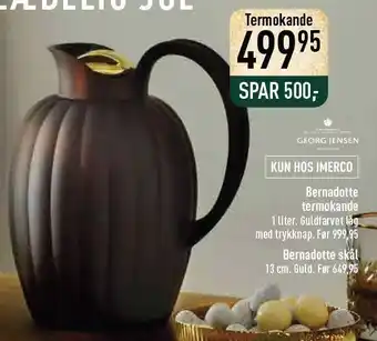 Imerco Georg jensen bernadotte termokande tilbud